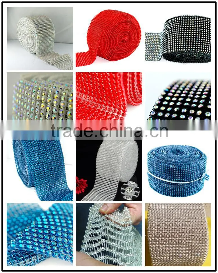 Crystal Ace 5 Years Elastic Rhinestone Trimming Mesh, Stetch Crystal Rhinestone Mesh Sheet Banding for wedding party