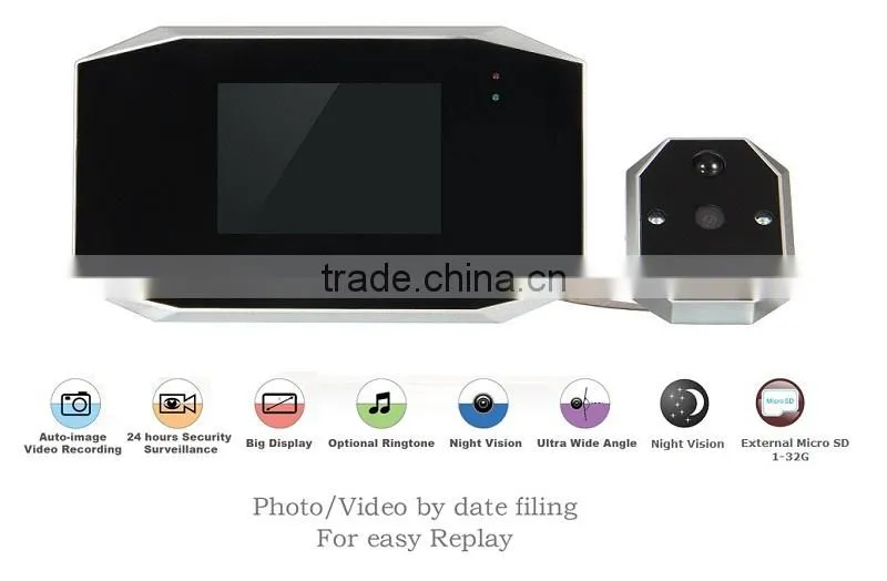 3.5" infrared digital door peephole viewer