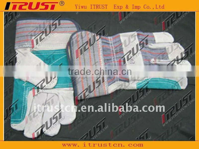 Genuine Leather Working Gloves with patch palm