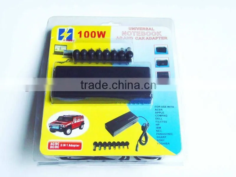 100W 2in1 universal charger car and home use with USB