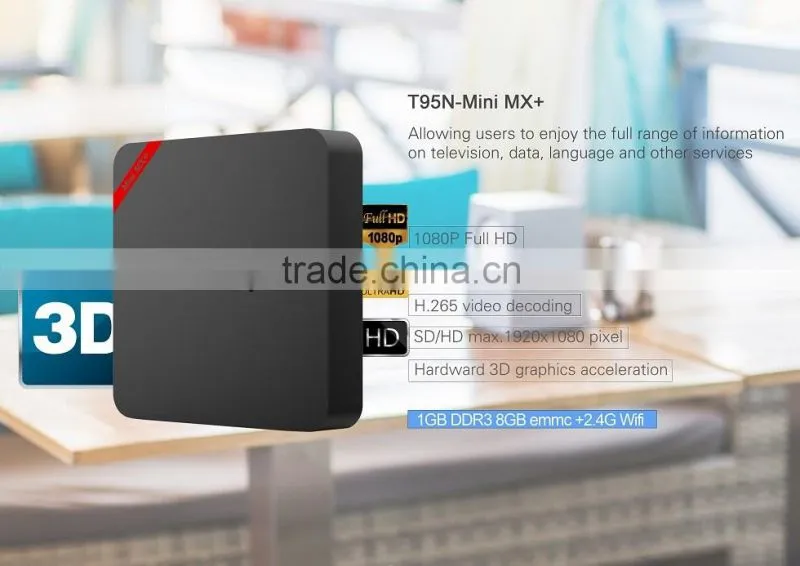 2016 Newest Android 5.1Tv Box S905 T95N-Mini MX plus TV box