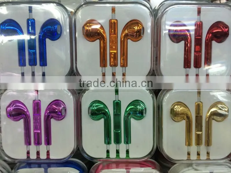 cheap wired gold new earphone for promotion for iphone5