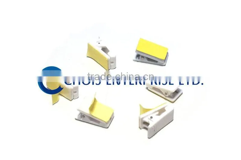 High Quality Self Adhesive Plastic Clips White Color 5735-3008