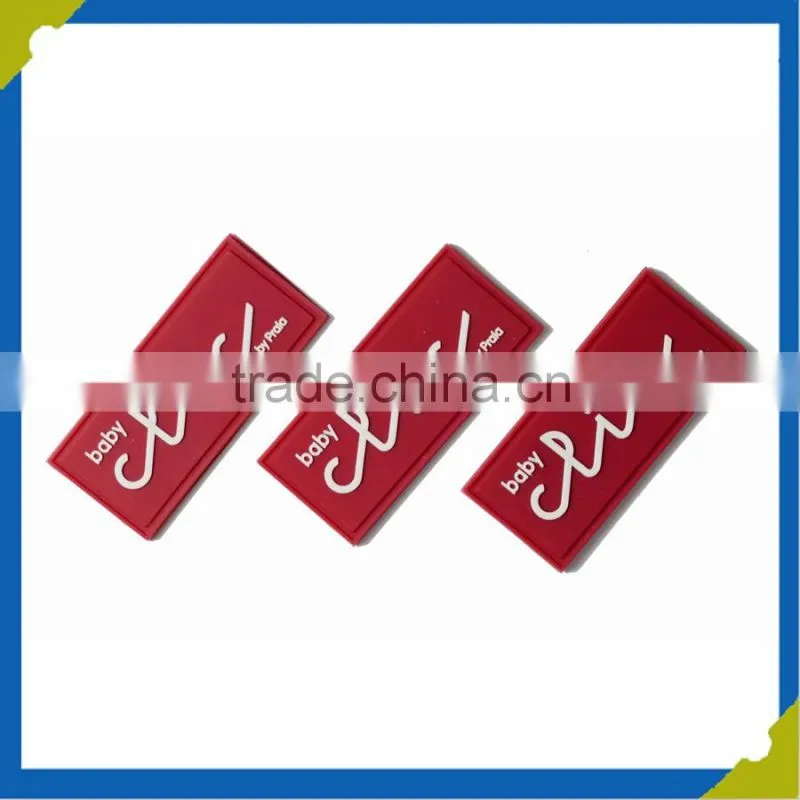 embossed custom high quality adhesive pvc logo badge
