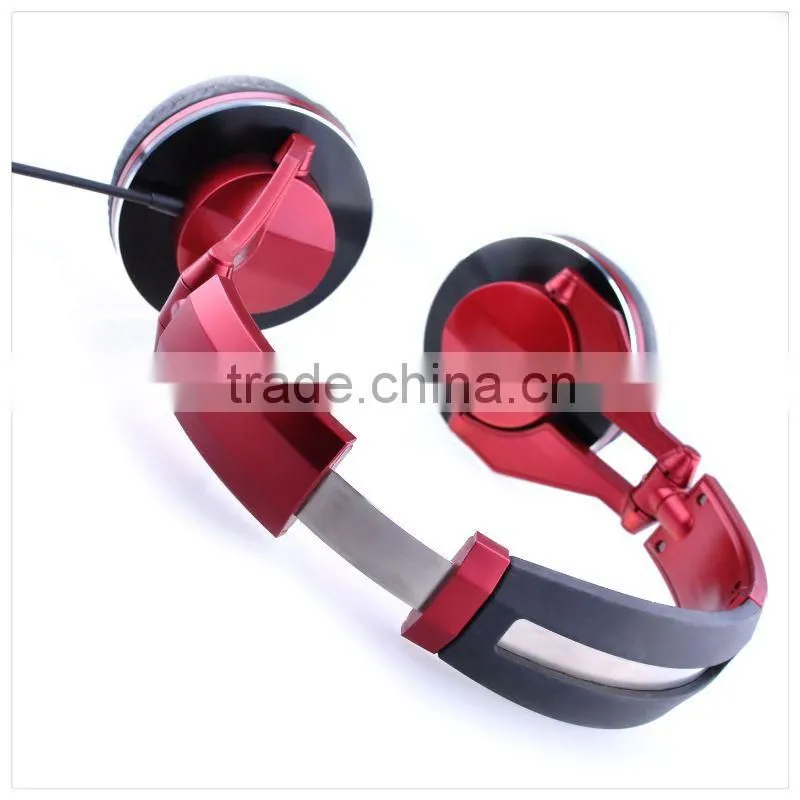 Professional DJ headset foldable headband headphone with stereo 3.5mm gold-plate jack headphones E-H009