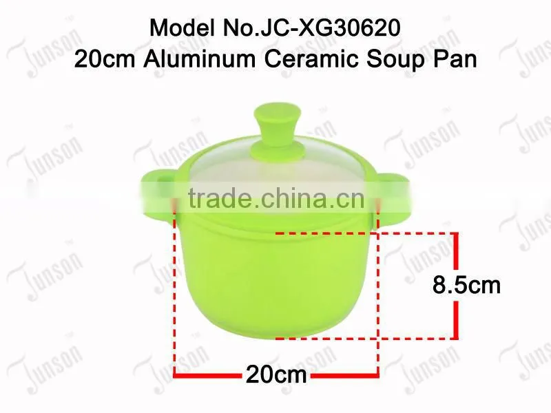 20cm Aluminum Soup Pan with Ceramic Coating/Soup Pan with Induction Bottom