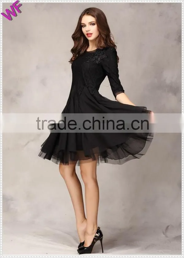 new fashion design girls lace dress
