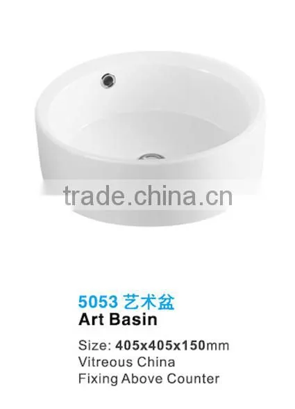 hanging ceramic sink above counter art basin for bathroom