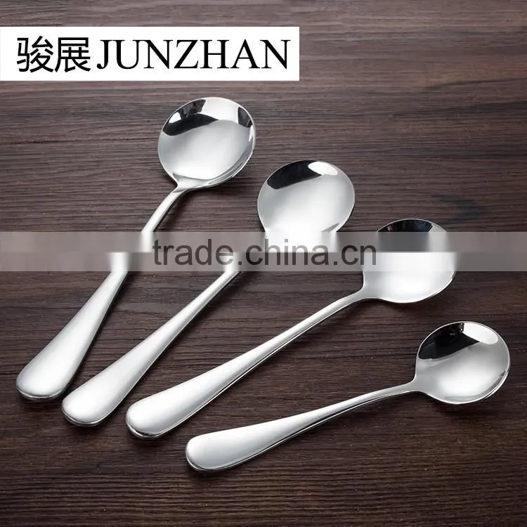 Stainless Steel round spoon with nice polishing for home-using or restaurant using