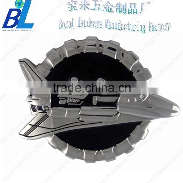 3D embossed metal aeroplane themed belt buckles