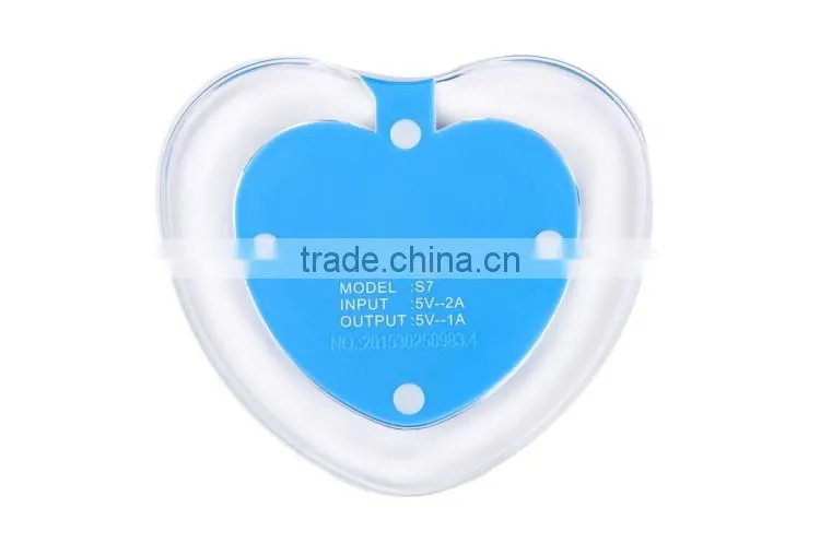 clear love charger qi wireless charger for universal smart phone