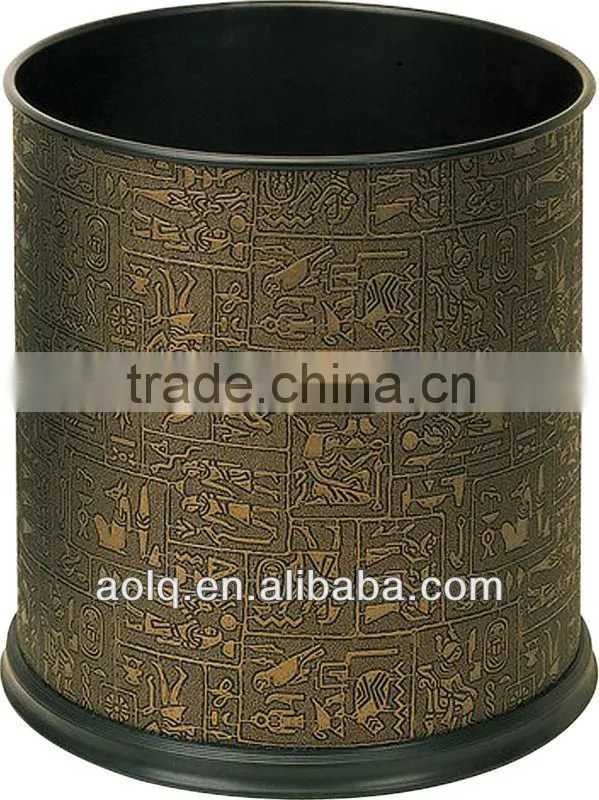 High quality leather cover dustbin