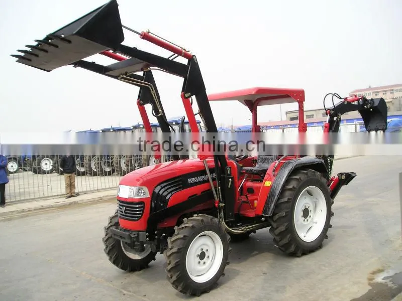 4WD 95 hp 954 tractor backhoe loader with FEL 4 in 1 bucket