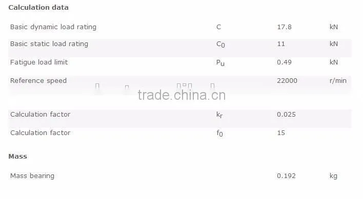 Single row 6008 bearing deep groove ball bearing 6008