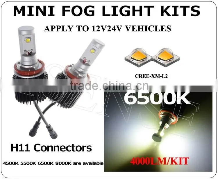 High Quality New led cob fog light dual light source headlamp led H4 headlight