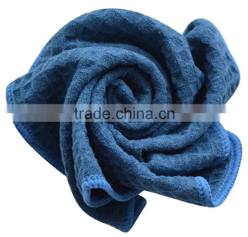 Sinland Microfiber Waffle Weave Kitchen Towels Dish Cloth 16inch X 24inch Navy Blue