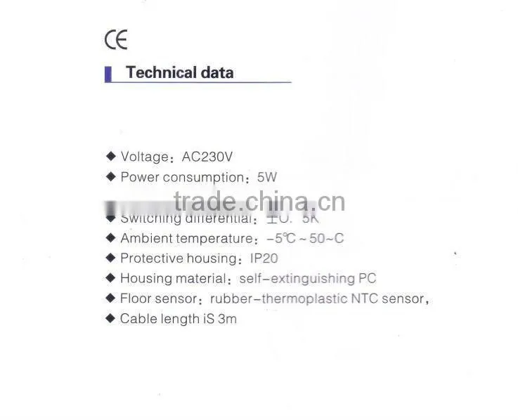 DS-6000 thermostats for heating, Mechanical room heating thermostat, Electronic