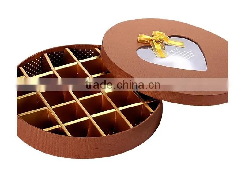 Set up ribbon cardboard packaging chocolate round box