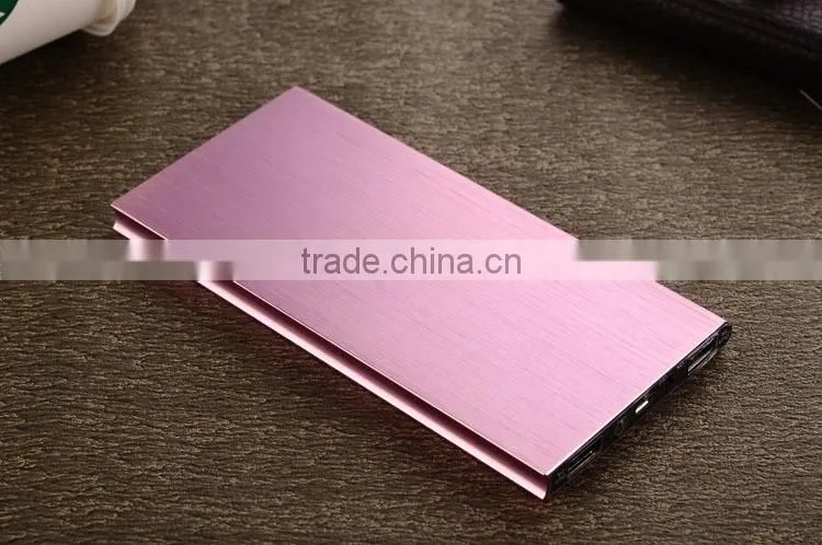2015 unique design Dual USB Portable mobile power bank