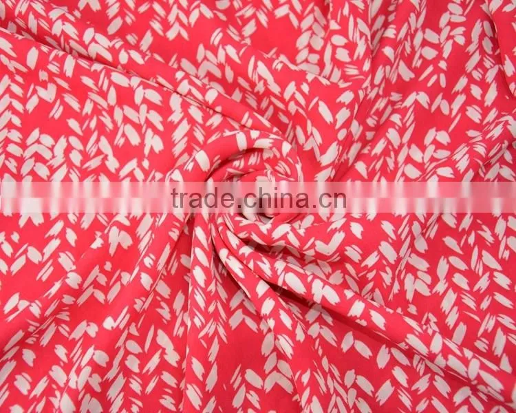 Jiufan Textile Plain Woven Printed Georgette Fabric 100% Polyester Soft Touch Fabric