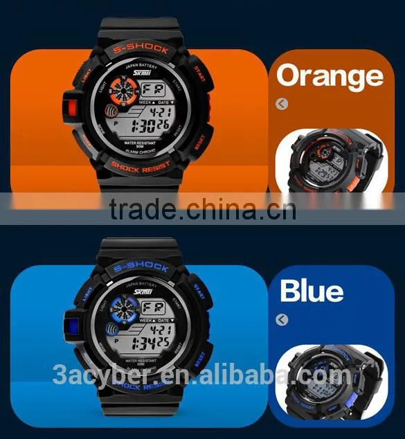 New Multi Function Men's LED Digital Alarm Sport Watch Dive 50M Waterproof
