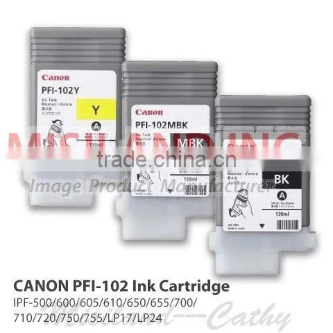 Genuine Original Canon PFI-102 ink cartridge iPF500 / 600 / 605 / 610 / 650 / 655 / 710 / 720 / 750 / 755