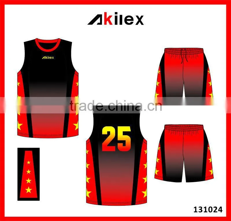Sublimated basketball jersey uniform design
