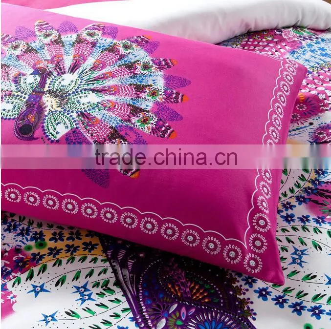 high quality cotton bedding set, embroidery and printing