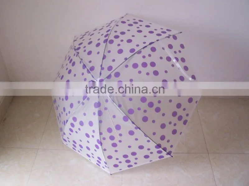 2016 Custom wholesale rain promotional best selling transparent poe umbrella