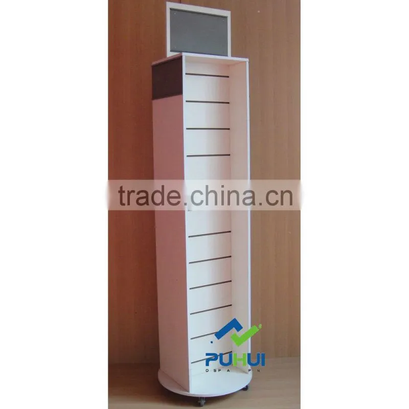 rolling double sides MDF display fixture