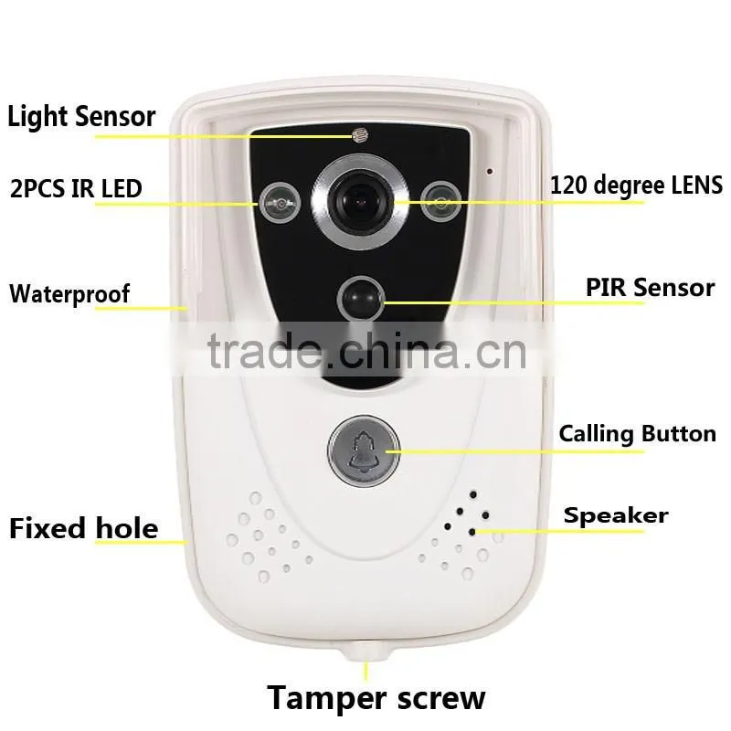 HD 720P Wifi Wireless Video Door Phone Doorbell Intercom With GSM function waterproof IP55 Remote Network Home Building
