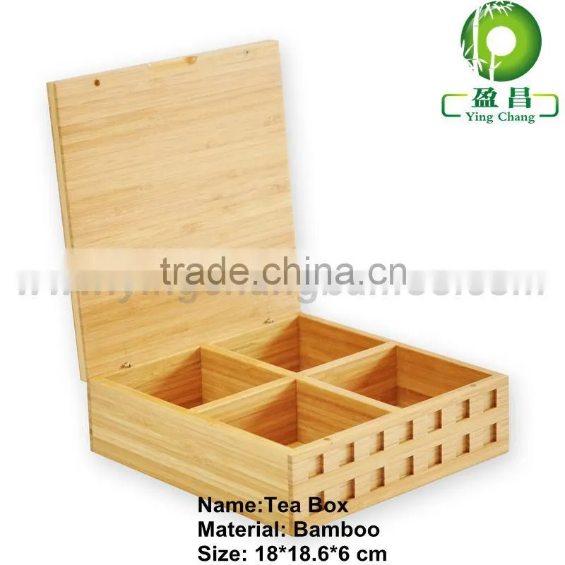 Bamboo bins Trapezoid tea storage box