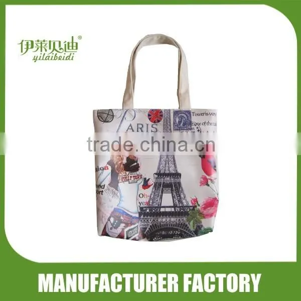 Hot sale promotional material shopping canvas bag