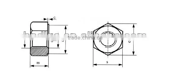 The overhead line fittings hot sale Mild steel Nut DIN934 & ISO 4032/wire nut