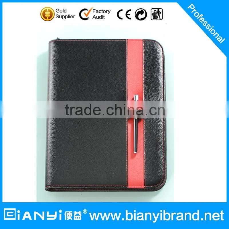 PU Leather cover material A4 leather portfolio