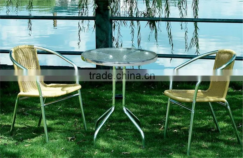 modern glass coffee table with aluminum