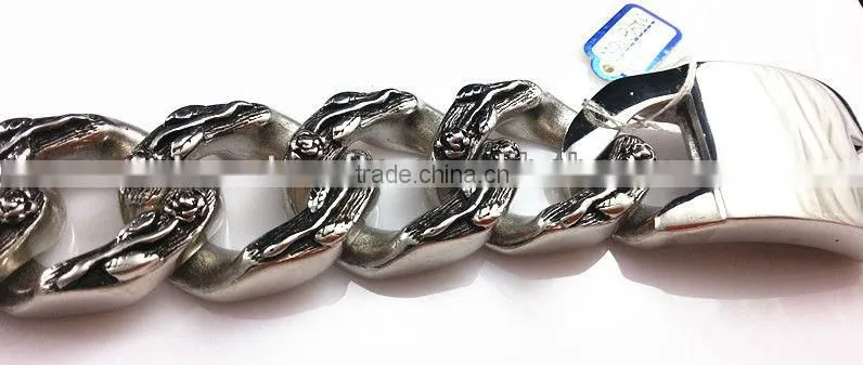 B500 most popular 316l stainless steel rose big heavy men bracelets jewelry