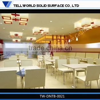 Square solid surface dinning table /restaurant table Mcdonald table