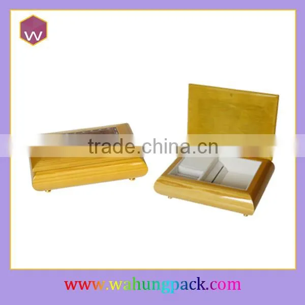 Square Wooden Painting Small Music Box/Jewelry Box/Gift Box With Custom Music