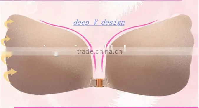 invisible adhesive V bra sexy strapless silicone bra