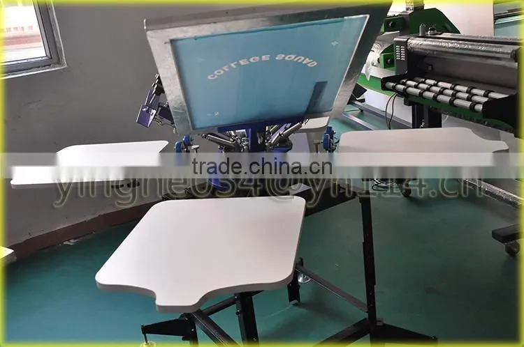 Stable quality Manual Screen Printing Machine 4 Color / 4 stations