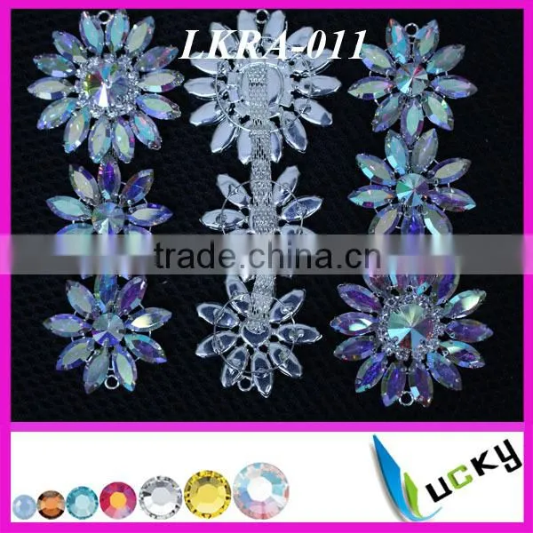 Hot Selling New Design LKRA-014 bridal appliques Rhinestone appliques for wedding dress
