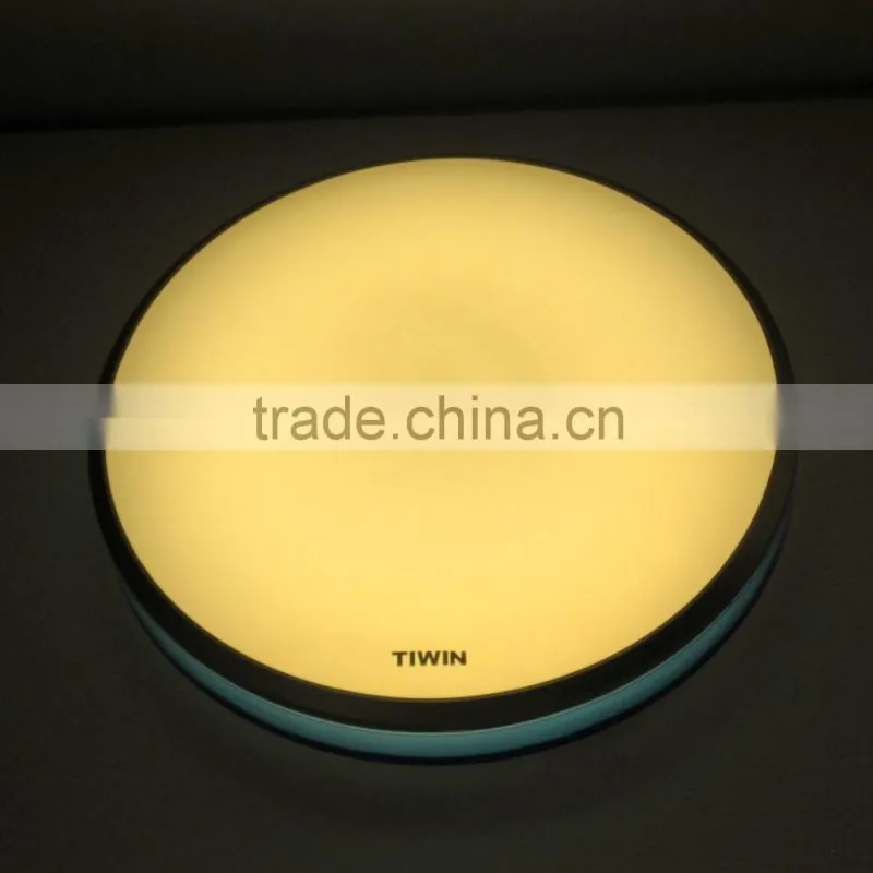 TIWIN 2015 High quality Energy Saving Red 15w 6000k Cool white Plastic Round led bedroom ceiling light