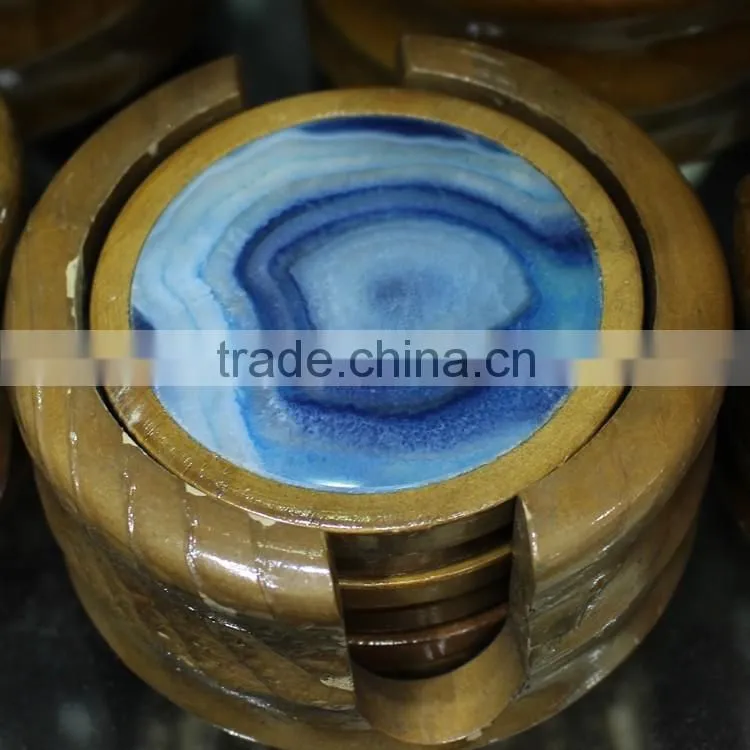 Hot Sale Natural Agate Cup Coaster for Gift