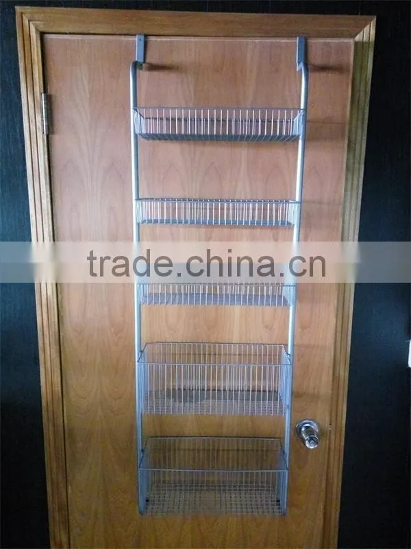 5 Tiers Metal Over Door Storage Baskets