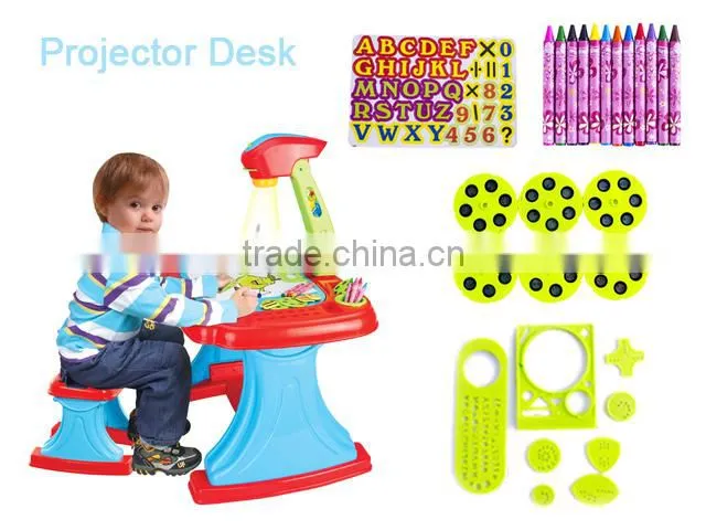 Projection learning table/projector desk with drawing board