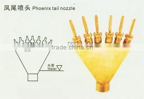 Chinese Phoenix Tail Brass Fountain Nozzle