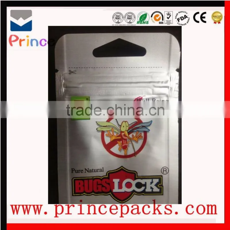 plastic packing with zipper lock/hdpe t-shirt plastic bag