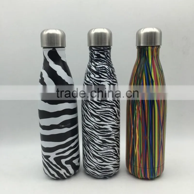 500ml Stainless steel bottle insulated bottle/ vacuum water drinking bottle black air transfer