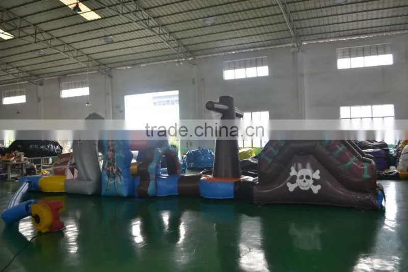 2016 15oz commercial obstacle inflatable water obstacle course for sale